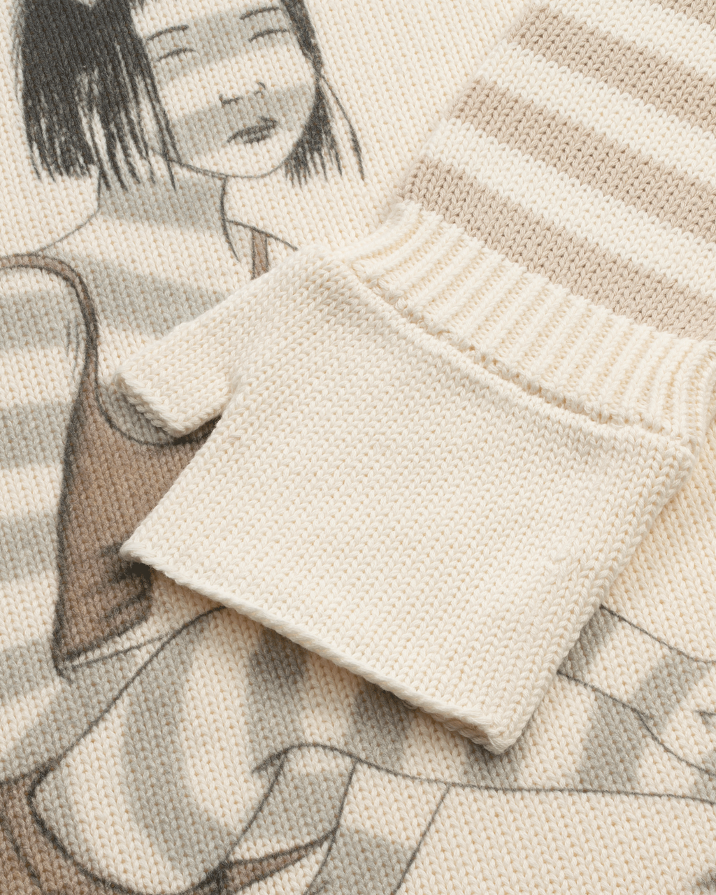 "Hada" Long Sleeve Hand Mittens Sweater