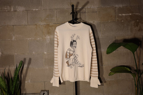 "Hada" Long Sleeve Hand Mittens Sweater